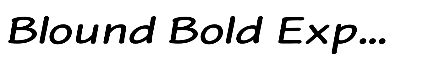 Blound Bold Expanded Oblique